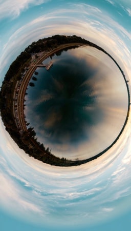 A location with the fish eye effect