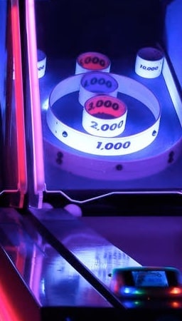 image of arcade machine at night